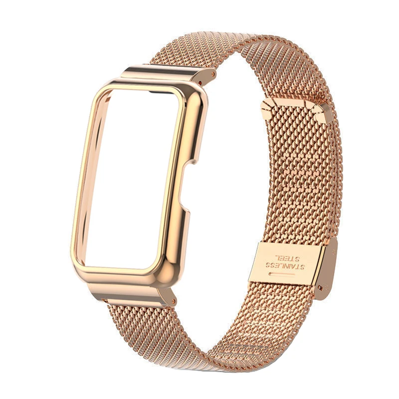 Metal Strap Case Protector for Huawei Band 9 Watchband for huawei band 8 Wristband for HUAWEI BAND 10 Bracelet Protective Frames