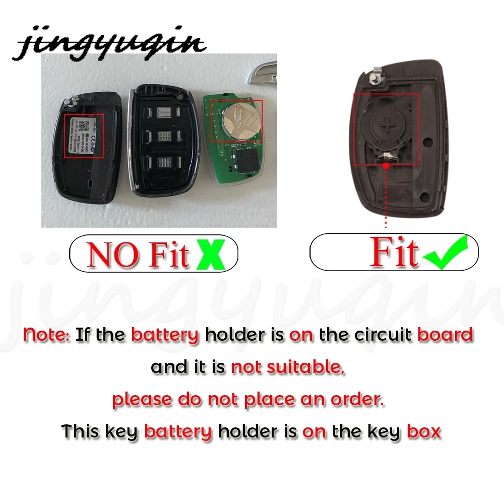 jingyuqin 3 Buttons Replacement Remote Car Key Shell Case Fob For Hyundai Creta Mistra Elantra Tucson  IX35