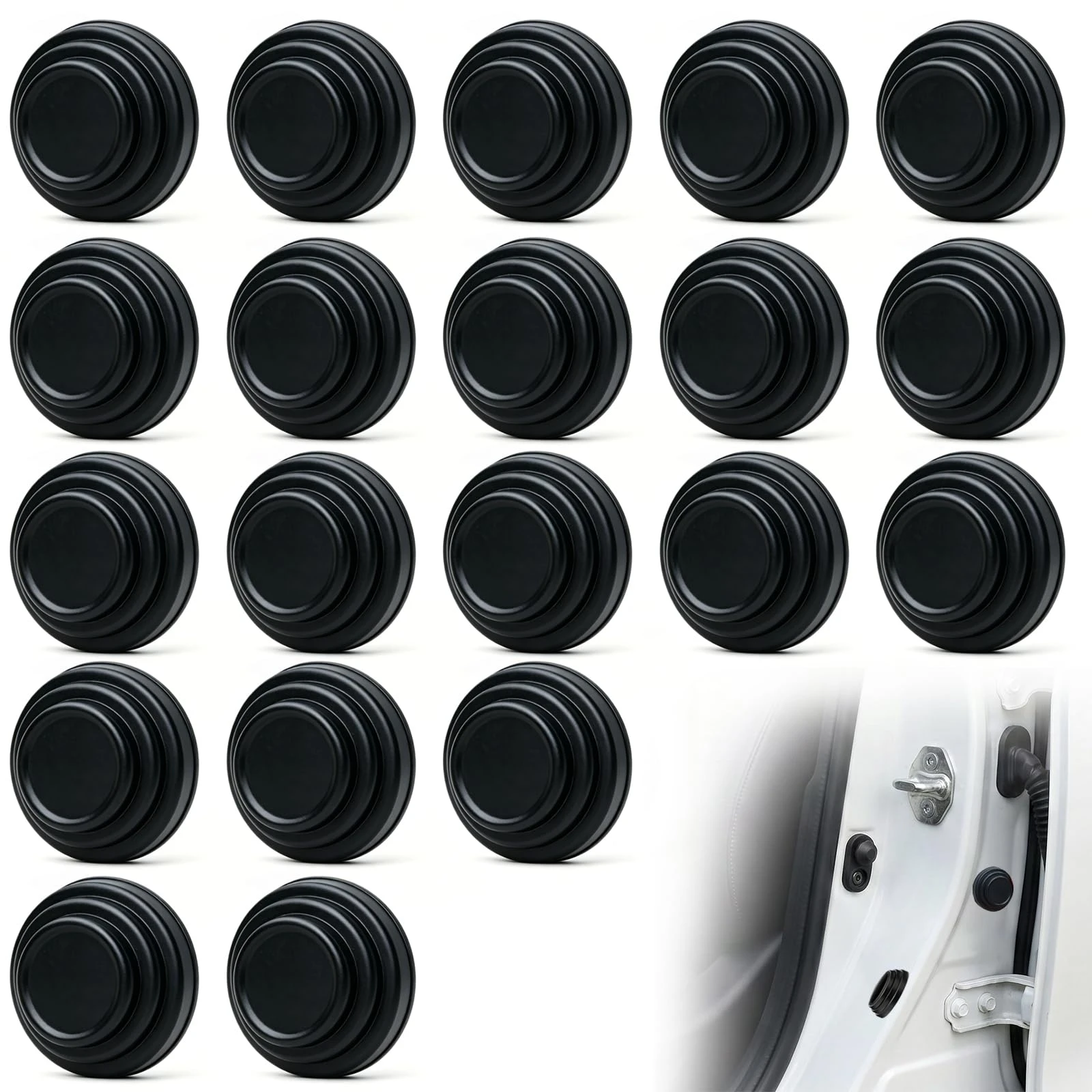 10pcs Silicone Car Door Pads, Shock-Absorbing, Reduce Vibration And Noise, Making Vehicle Quieter, Suitable for Most Car Models