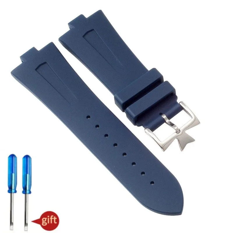 Silicone Watch Band For Vacheron Constantin Overseas VC 47450 VC 49020 Watchbands Men high quality Luxurious Watch Strap 25-8mm