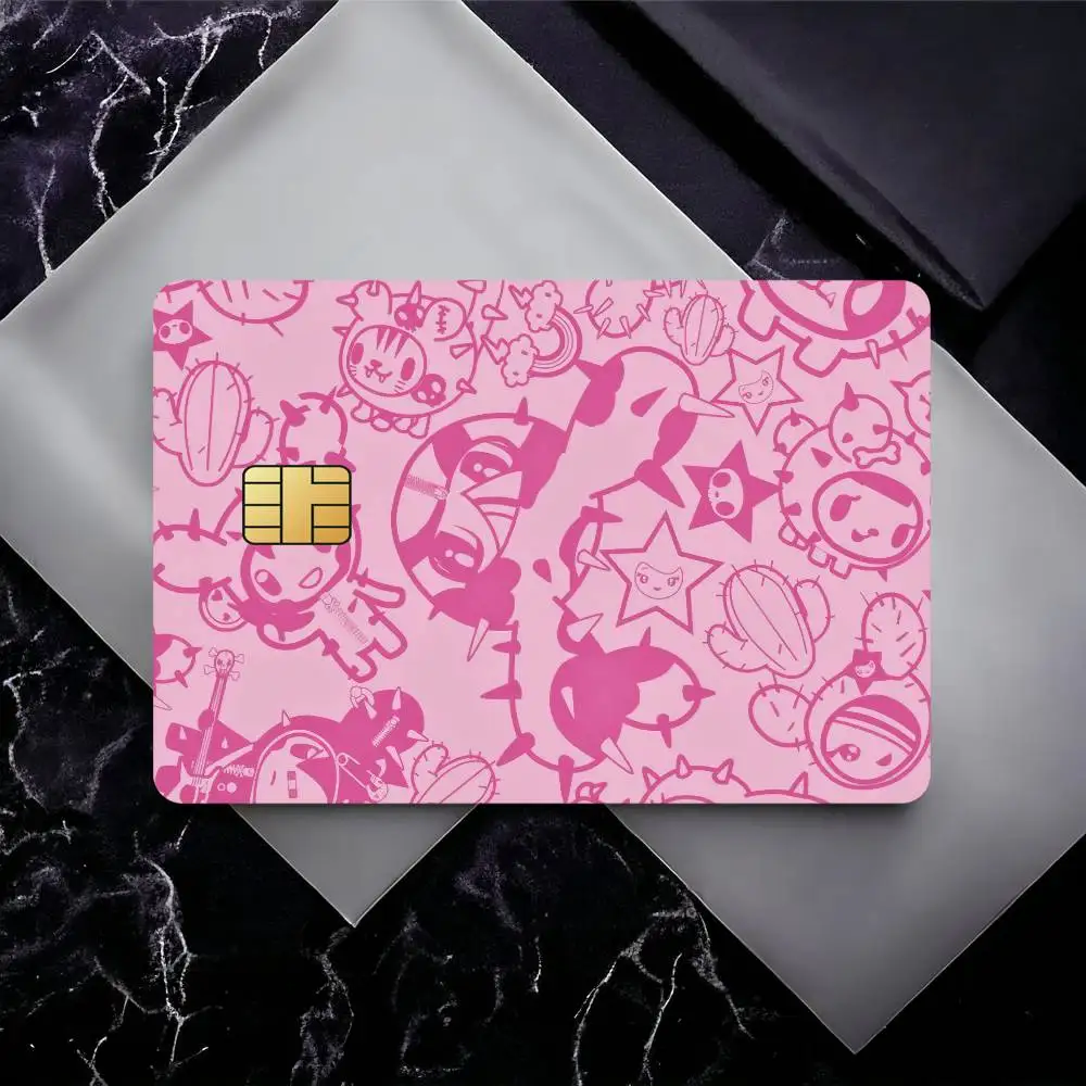 Cute T-Tokidoki Credit Card Skin Stickers for Bank Card Bus Metro Card Sticker Waterproof Gift