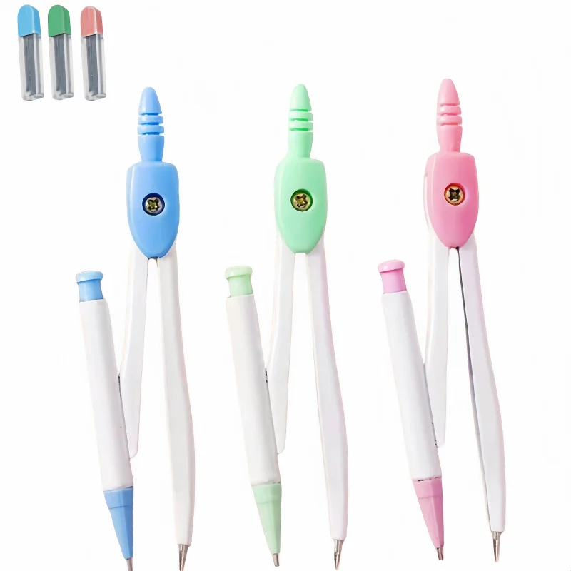 Little Fresh Compus automatic Lead core set Student multifunctional metal drawing tool Student drawing instrument