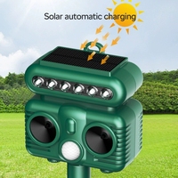 Outdoor Large Scale Solar Ultrasonic Animal Repellent LED Flash Ultrasound Combing Effects Drive Away Animals Garden Waterproof