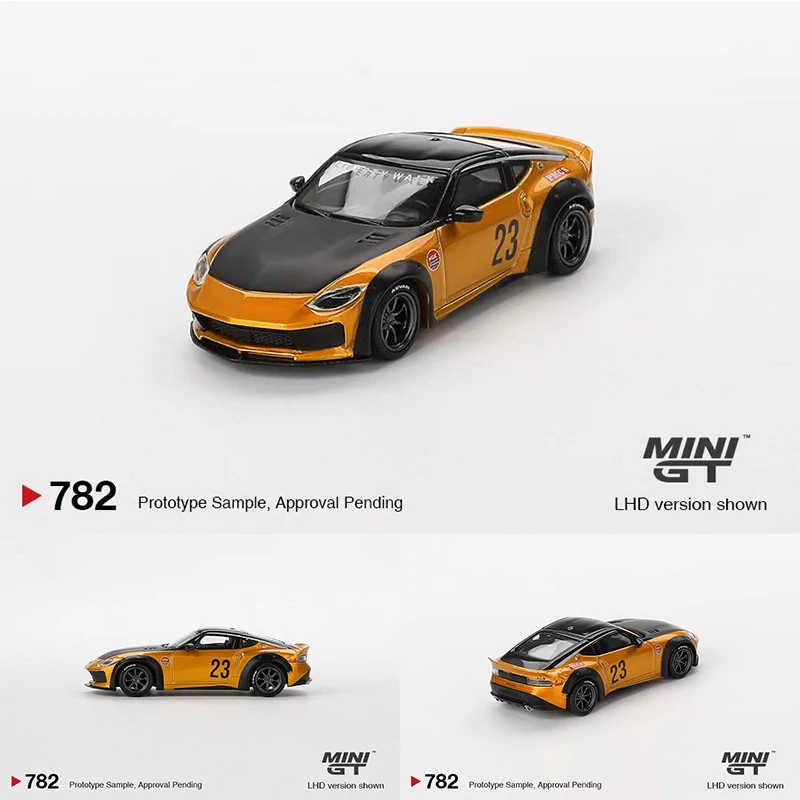 PreSale MINIGT 782 1:64 LBWK LB NATION Works 400 Z Gold Diecast Diorama Model Collection Toys