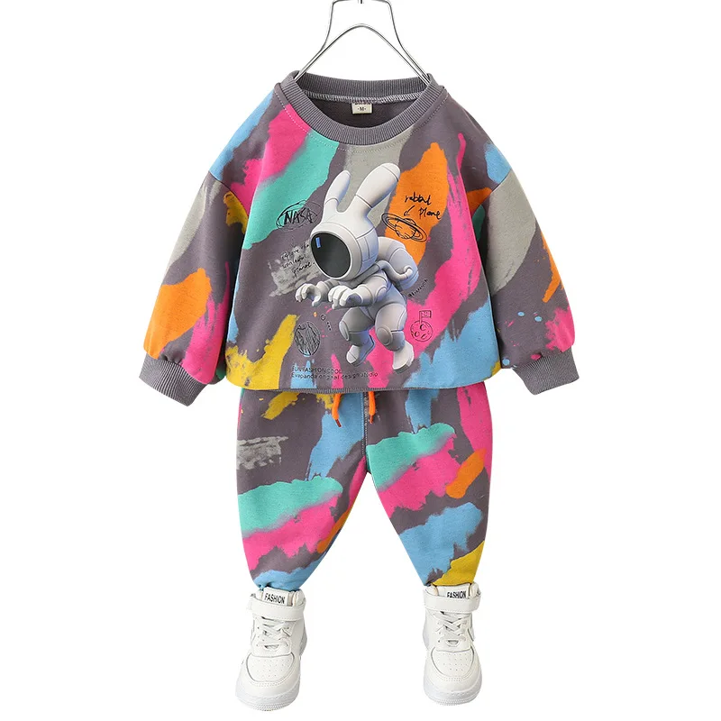 Toddler and Baby Tie Dye Outfits Girls Boys 3D Printed Sweatshirt+Drawstring Pant Sets Children Jogger Set Kids Tracksuit 1-11Yr