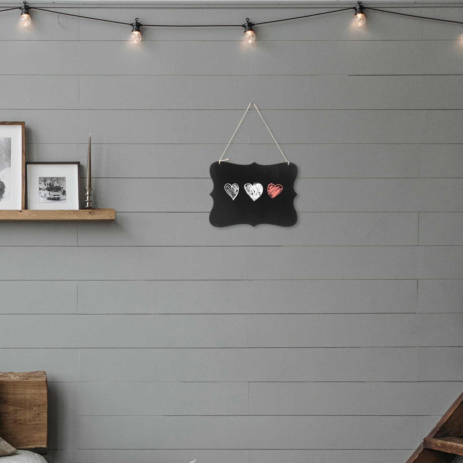 Reusable Chalkboard Sign Double Sided Message Board with Hanging String for Wall Decor Display Use 160210 Chalkboard Sign