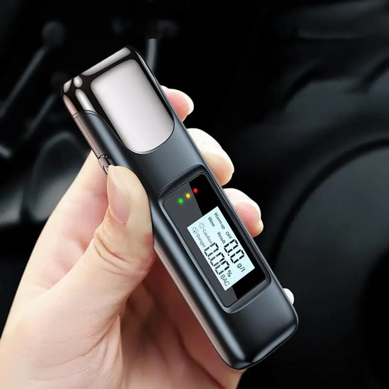 

Professional Alcohol Tester LED Digital Display Alcoholmeter USB Charging Breathalyzer For Safe Driving Car Electronics