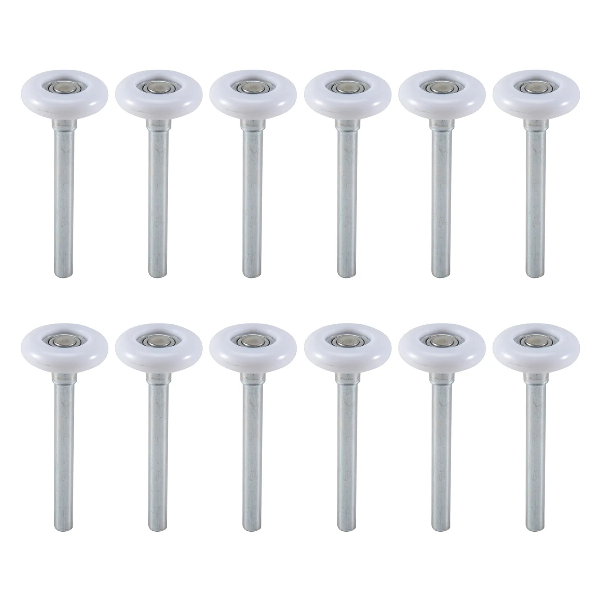 BISM1 Paquete de 12 rodillos para puertas de garaje de 2 pulgadas, rodillo para puertas de garaje de nailon con rodamiento 6200ZZ, para puertas de garaje residenciales y comerciales