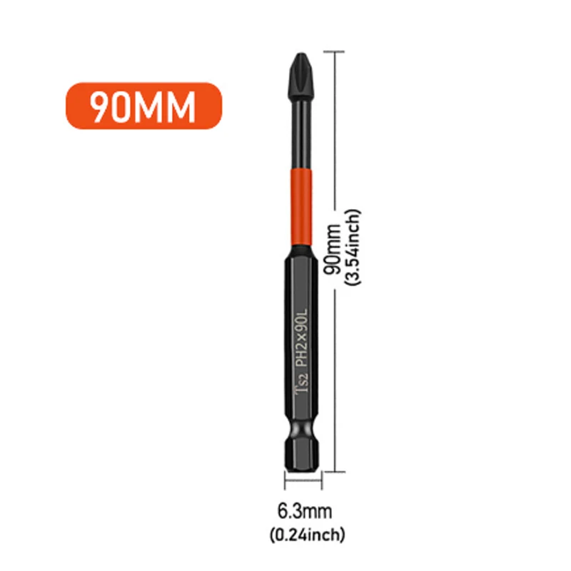 1pcs Strong Magnetic Industrial Grade High Hardness Phillips Screwdriver Head For Electric Screwdrivers