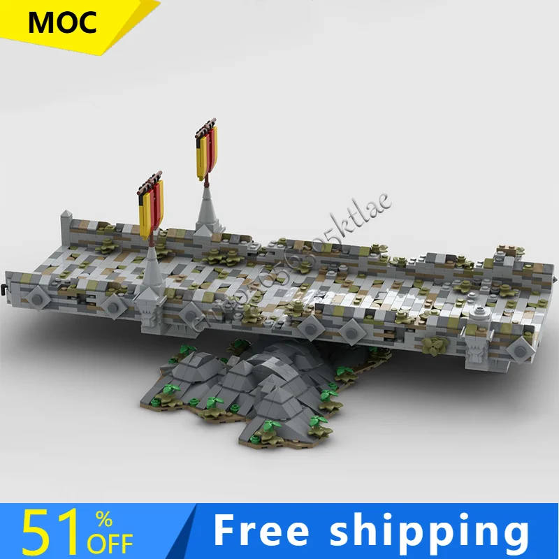 

1745 шт., средневековый замок Hohenzollersk, мост, модульная модель, архитектурный строительный блок, сделай сам, образовательная сборка, детские игрушки, подарки