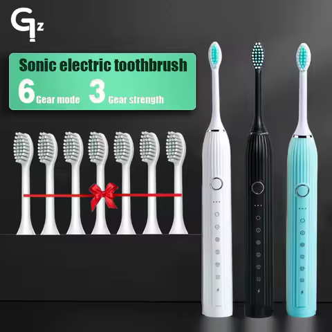N105 Sonic electric toothbrush rechargeable timer brush 6 mode toothbrush brush 8 brush head for adult kids ipx 7 waterproof