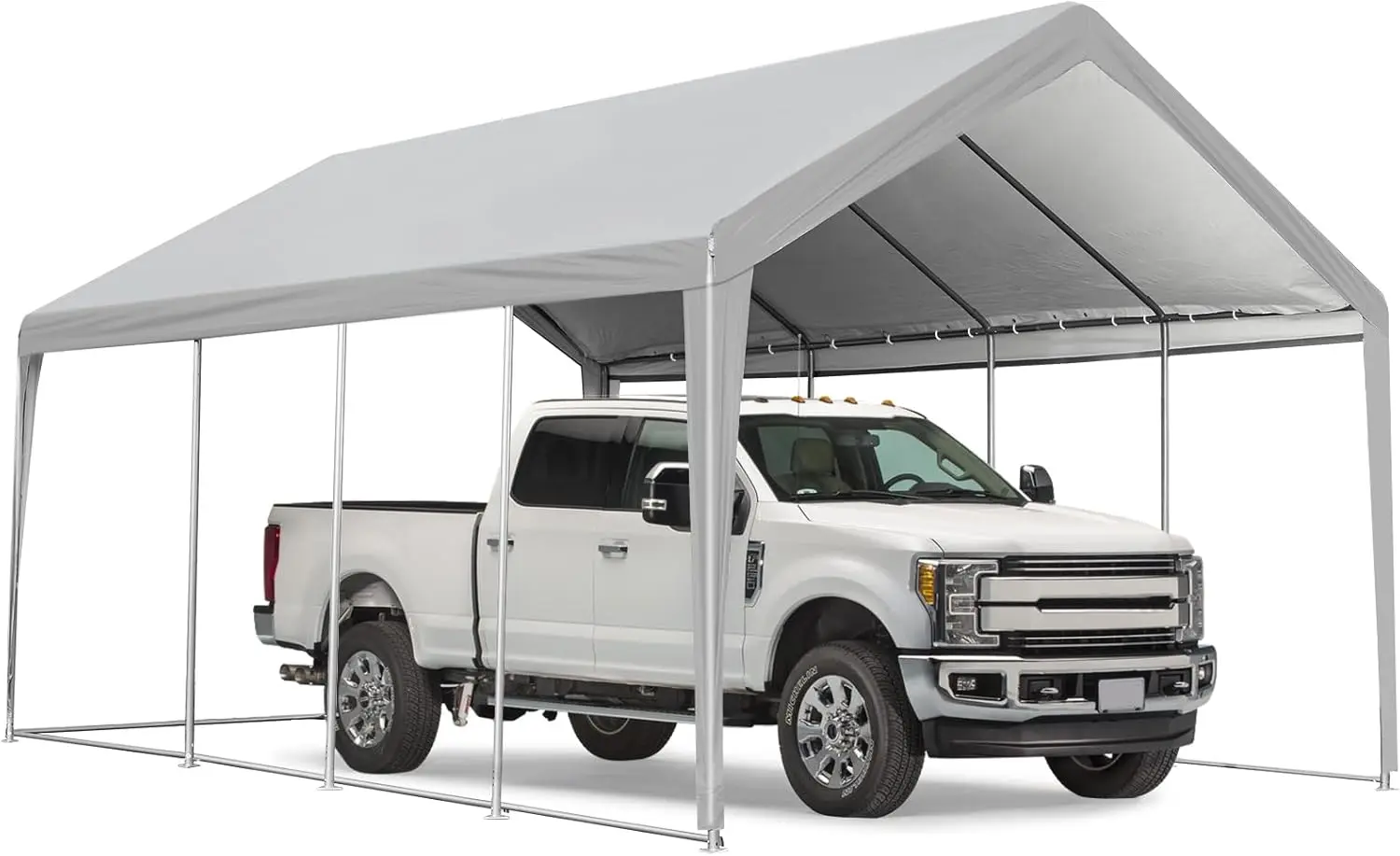 

Carport 13×25 Ft Heavy Duty Car Canopy With Ventilated Windows, Removable Sidewalls & Zipper Doors, Portable Garage Boat