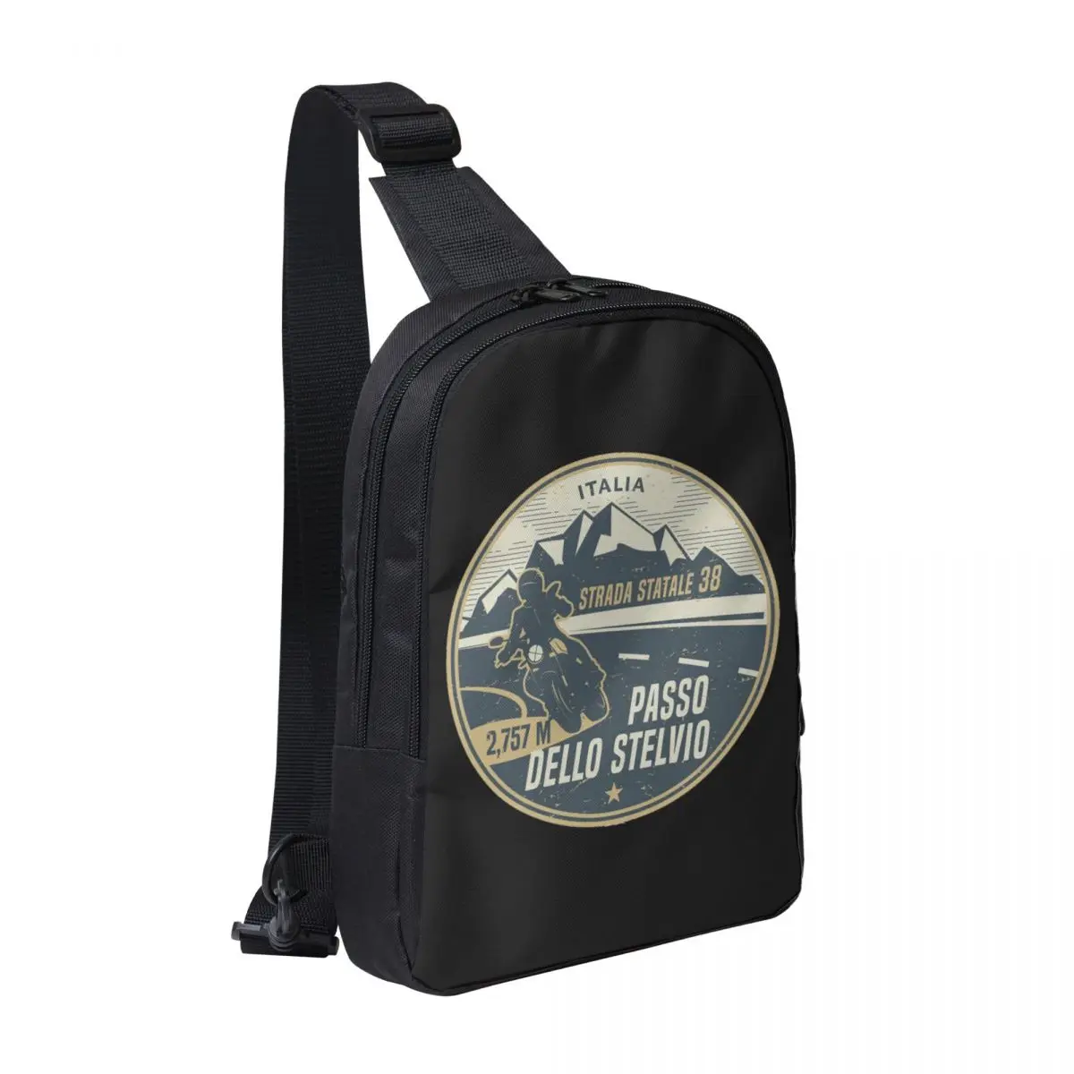 

Stelvio Pass, Italy Chest Bag Men Sling Crossbody Backpack Chest Bag Travel Hiking Daypack Shoulder Bag