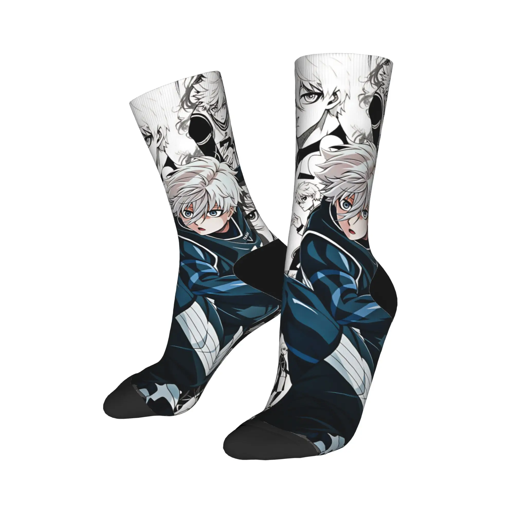 Manga Nagi Seishiro Stockings Men  Socks Breathable Leisure Socks Autumn Climbing Anti Skid Graphic Socks Birthday Present