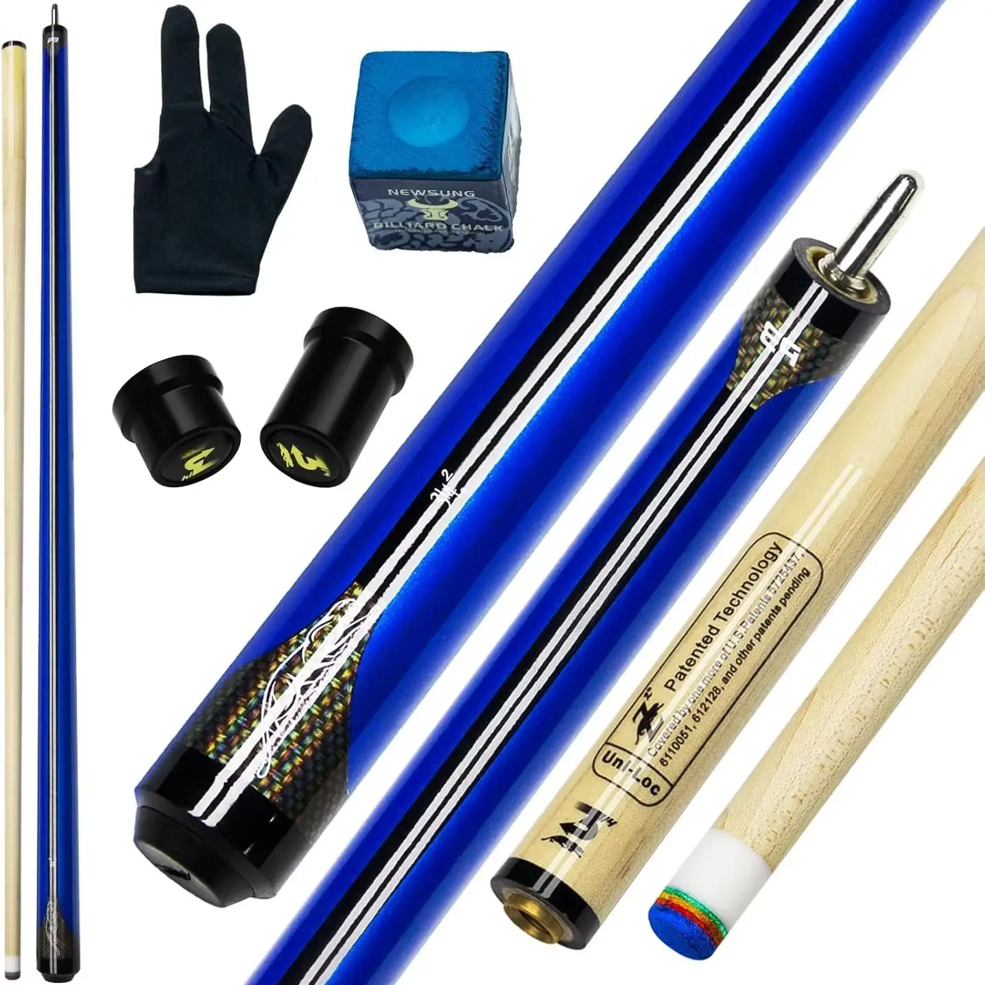 queue-de-billard-professionnelle-en-erable-dur-bleu-leopard-de-5834-pouces-articulee-en-deux-avec-pointe-de-118-mm-pour-entrainement-rapide-et-frappe-precise