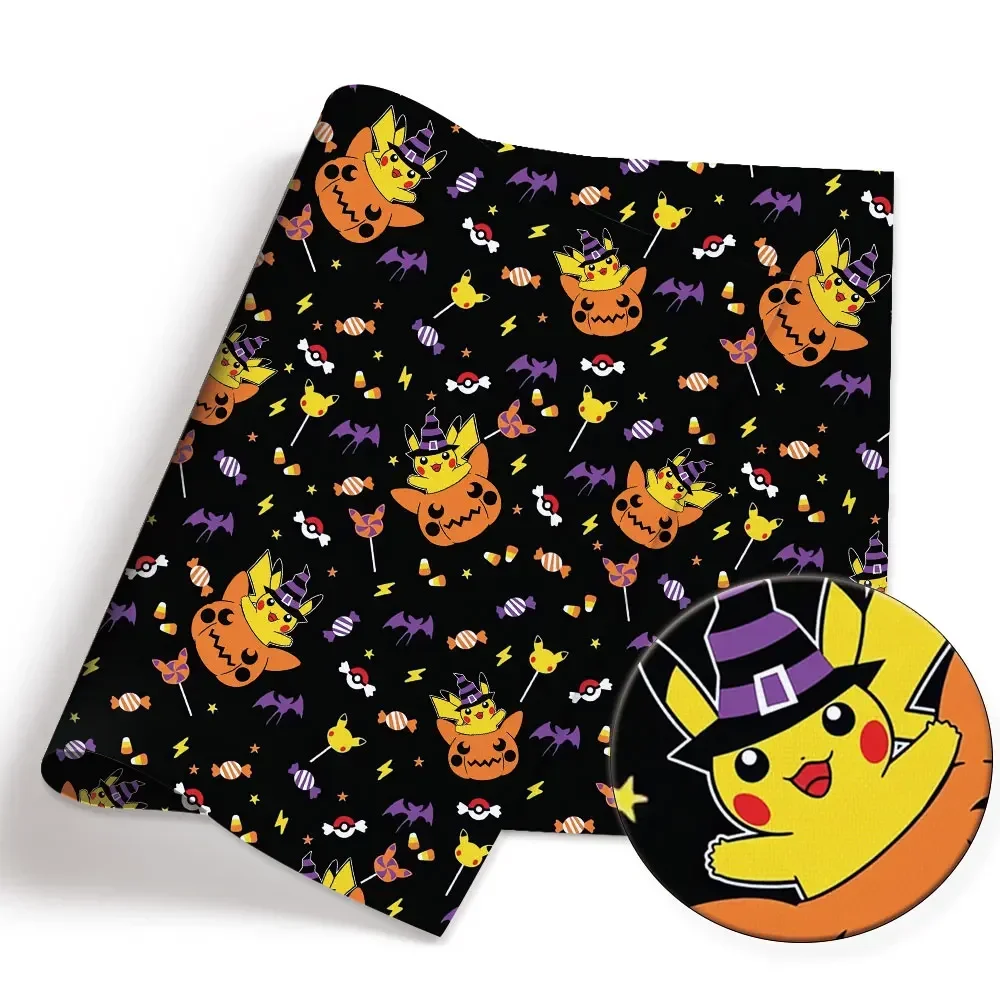 Pokemon dos desenhos animados fabric140 * 50cm costura artesanal retalhos acolchoado vestido de bebê casa folha tecido impresso costura crianças