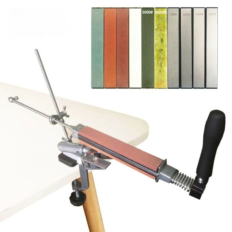 

Metal fixed angle sharpener fixture can be turned over for various knives RH-006