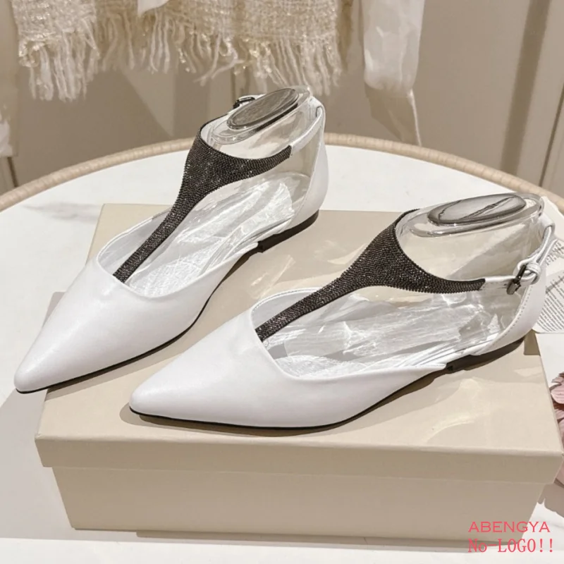 

Real Leather Suede Flat Loafers Shoes For Women Pointy Toe Formal Flat Dress Shoes Casual Comfort Party Vacation Walking Shoes