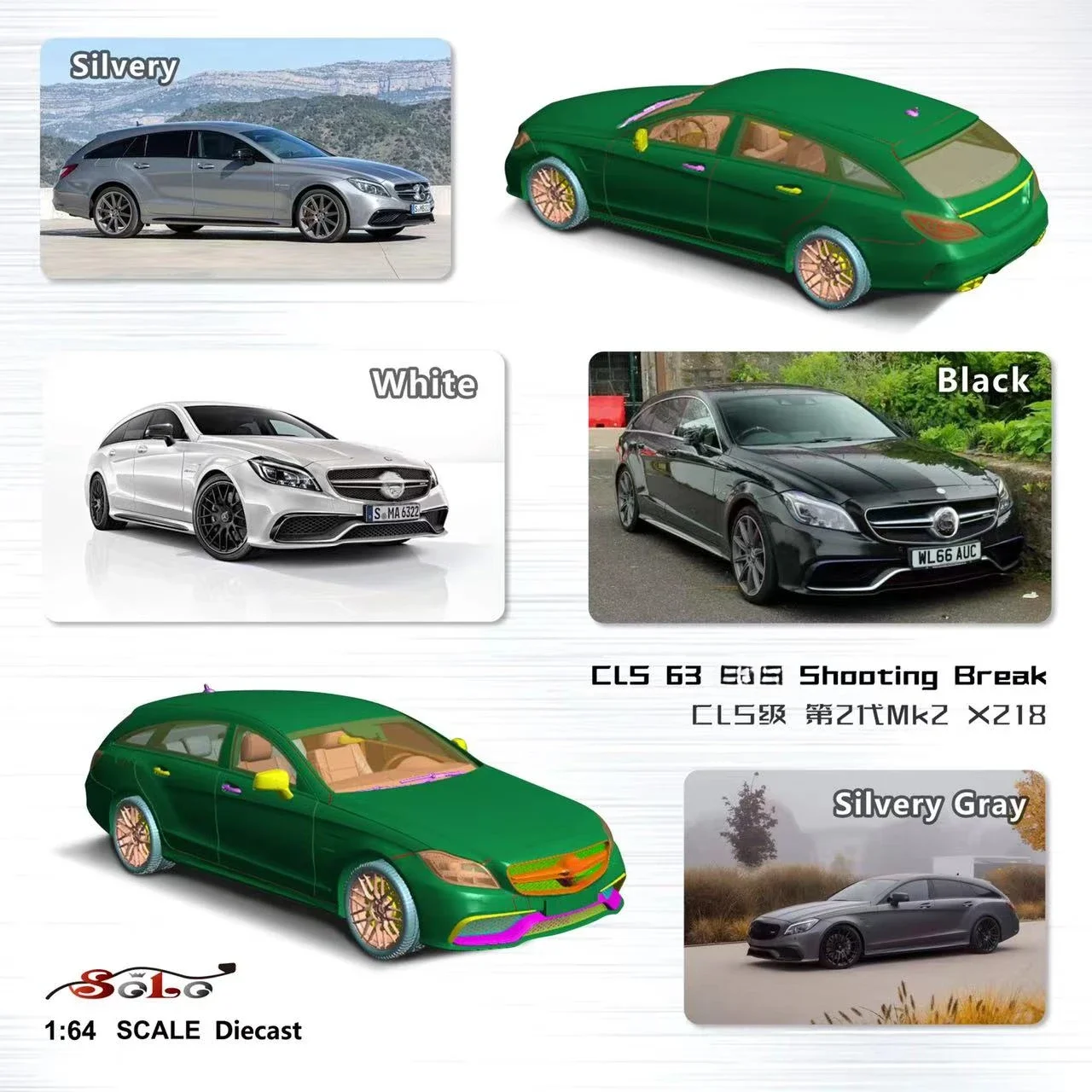 

**Preorder**Solo 1:64 CLS 63 Shooting Break CLS Mk2 X218 Diecast Model Car