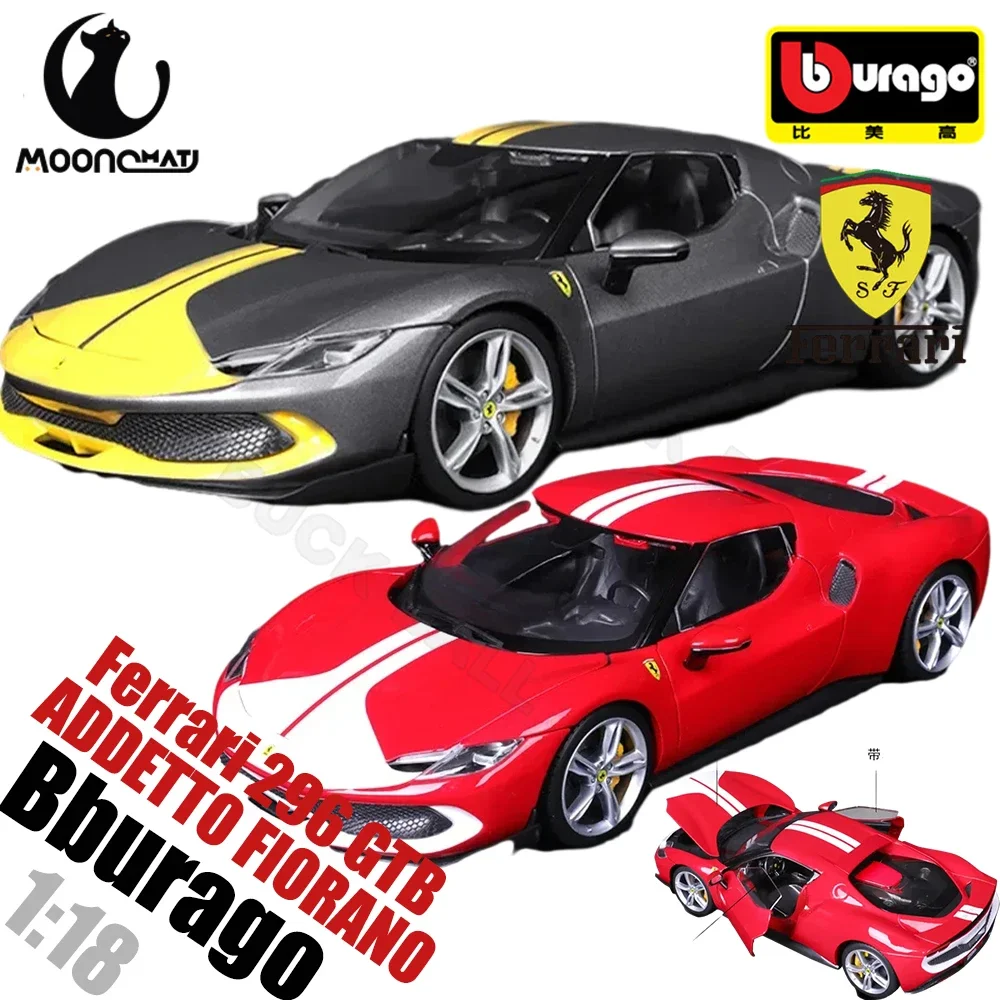 

Bburago 1:18 Ferrari 296 GTB ADDETTO FIORANO Car Models Die-cast Models Car Ferrari Car Collection Alloy Toys For Boys Gifts