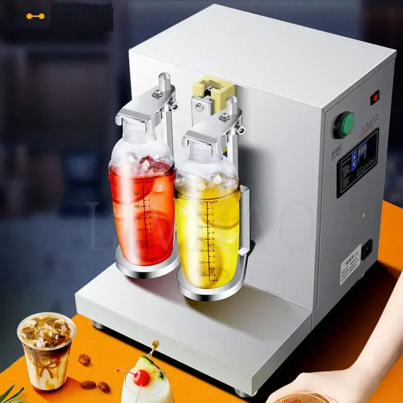 Commercial Beverage Milk Tea Shaking Machine Stainless Steel Double Head Shaker Cup Machine