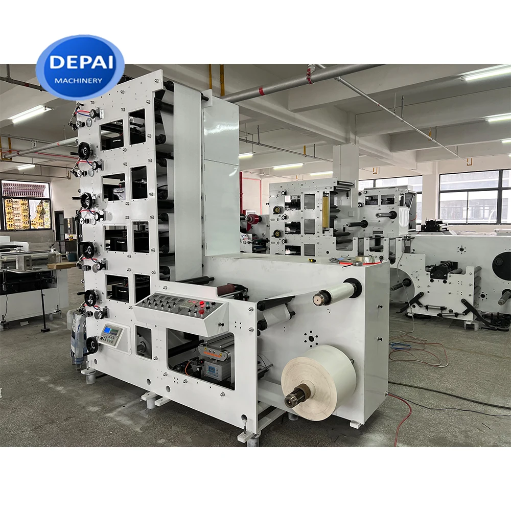 Full Automatic 4 Colors Flexo Label Printer Sticker Vertical Printing Machine