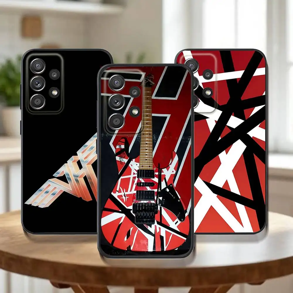 

E-Eddie Van H-Halen Phone Case For Samsung Galaxy A73,31,32,72,41,53,52,71,22,5G,Note,J7,8,9 Soft Black Cover