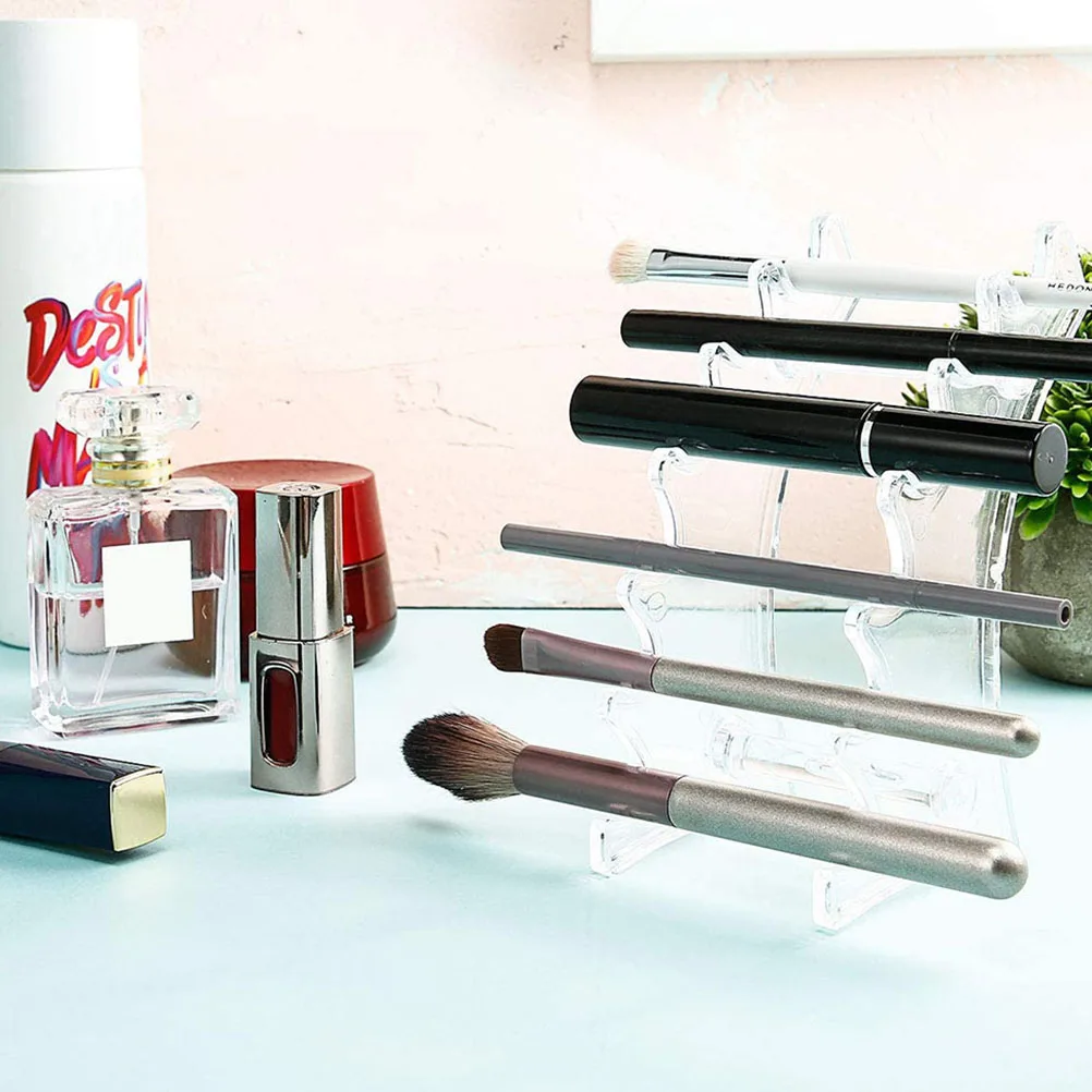 

4pcs Transparent Plastic Pen Holders Detachable Stationery Storage Racks For Office Supplies Pen Holder Rack Pencil
