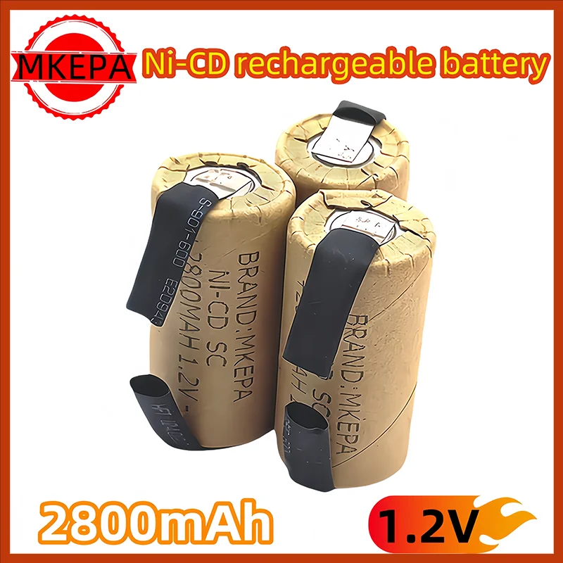 100% Original New SC Ni-Cd  2800mAh 1.2V Battery lpega Ni-cd Rechargeable Batteries Electric Screwdriver Battery