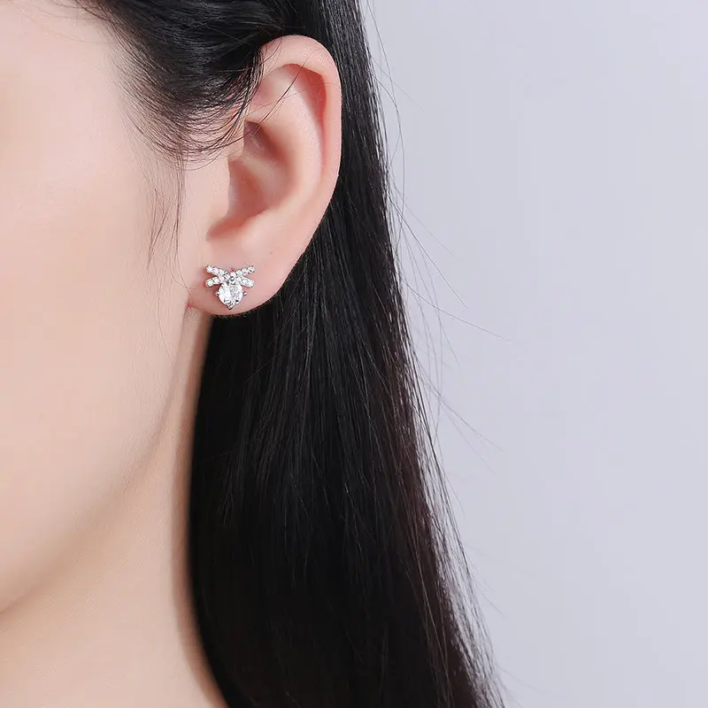 925 Sterling Silver Classic Huggies Earrings For Women Gift Mini Hoop Cartilage Earrings Ear Bone aros aretes Ear Buckles - view 3