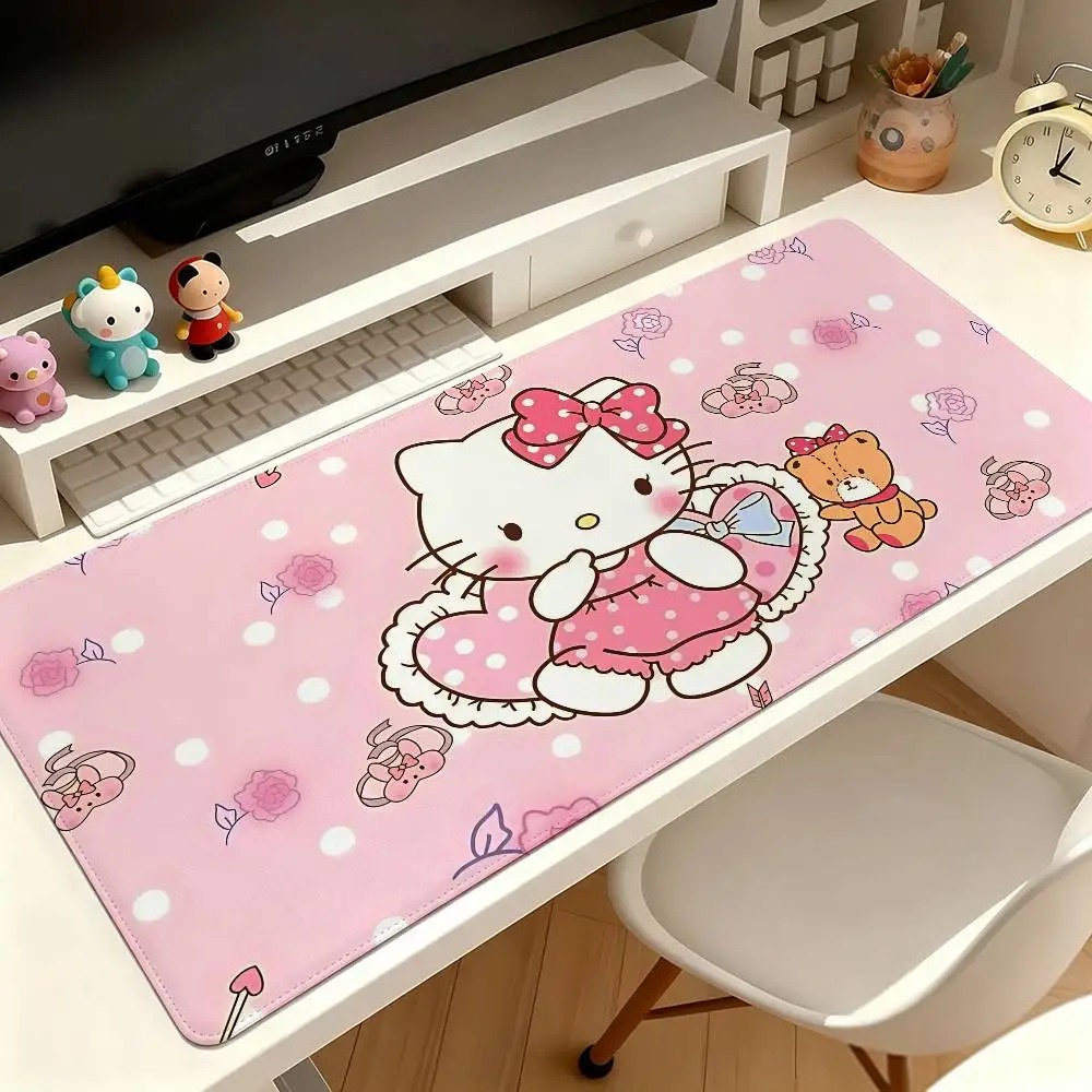 Cute H-hello K-kitty Classic Mouse Pad Computer Mat Deskpad Laptop Keyboard Mat Office Large Landscape Mousepad