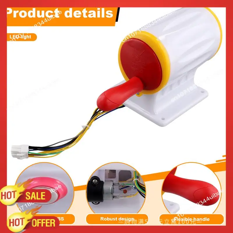 

B47C 12V Fishing Hand Cranked Handle Joystick Catch Hunt Button Controller For Arcade Video Game Machine