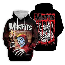 Jesień klasyczne Misfits 3D bluzy z kapturem z nadrukiem mężczyźni kobiety moda bluzy w stylu Casual obszerna bluza z kapturem swetry dres odzież