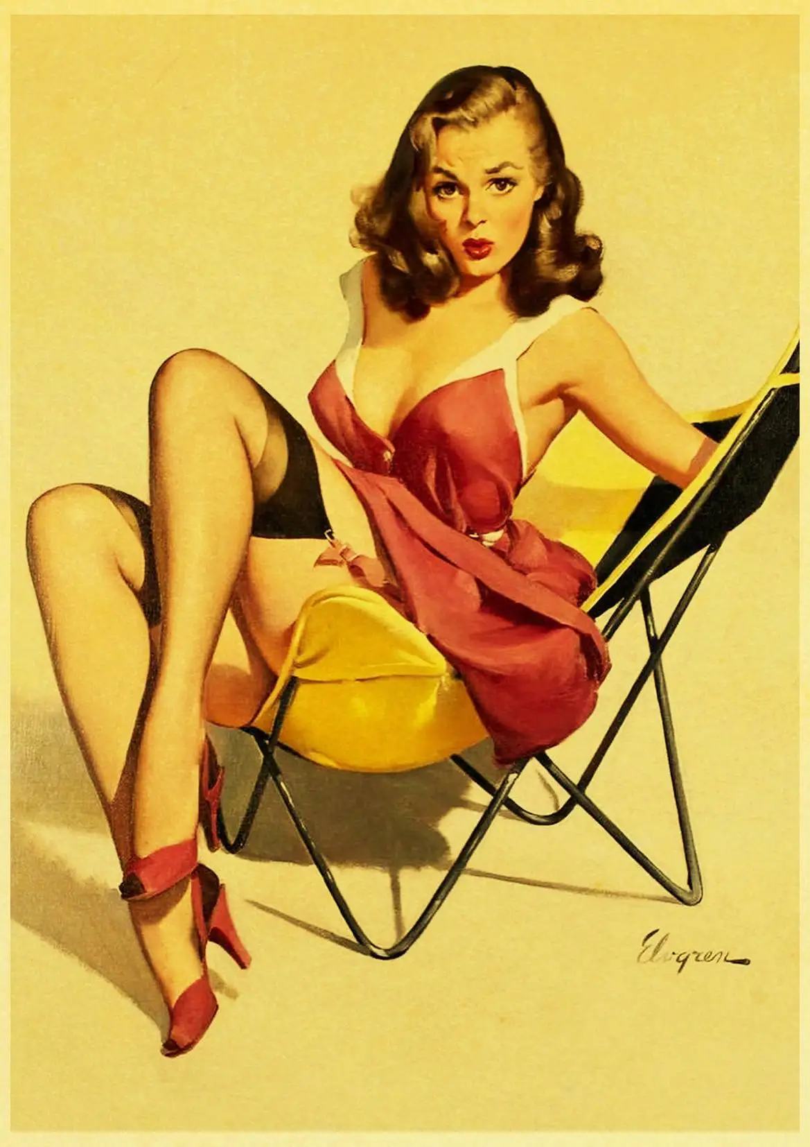 PIN UP GIRLS beauty Retro Poster Vintage poster Wall Decor For Home Bar Cafe for personal room decor