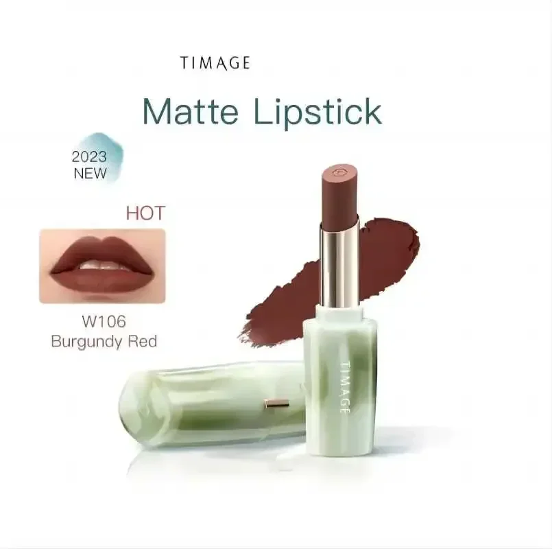 

Timage Matte Lipstick Lightweight Moisturizing Vintage Rose Waterproof Long-lasting Matte Rare Beauty Cosmetics Female Makeup