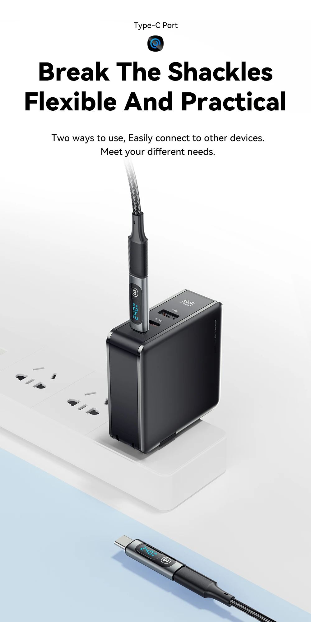 Essager USB 3.0 2.0 OTG Adapter 240W Fast Charging USB C To Type C Display Adapter OTG Connector For iPhone 15 Macbook Samsung