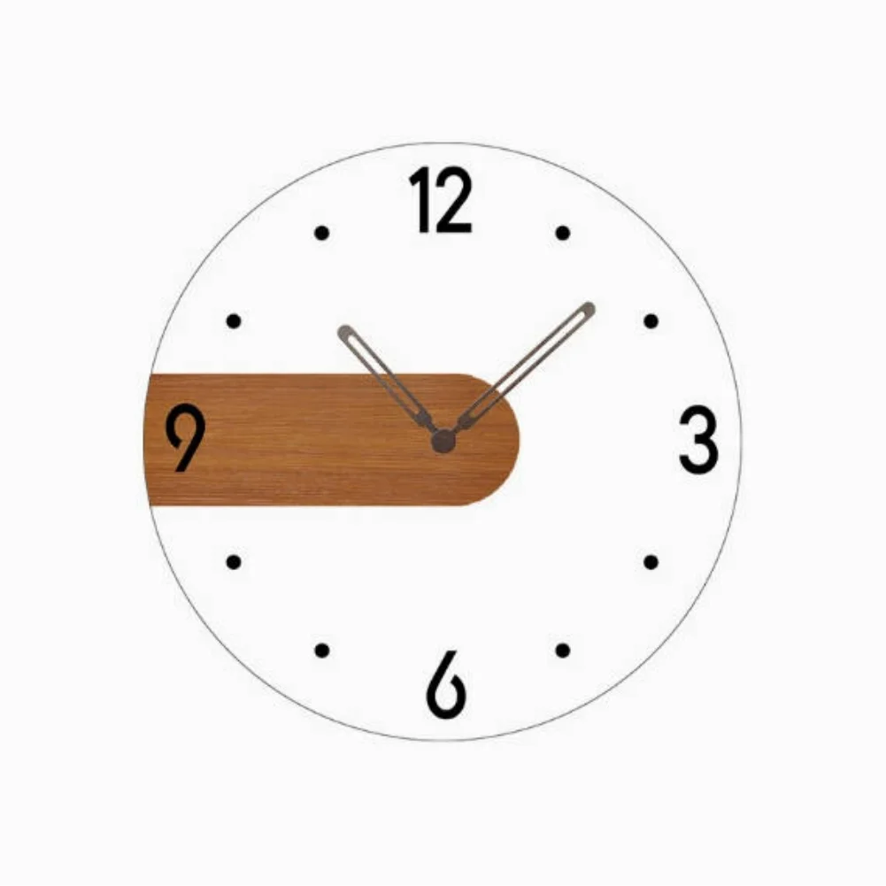 Household Decor Wall Clock Ornamental Clock Home Hang Clock 12inch 1pcs for acrylic Black Walnut Wood Creative Wooden