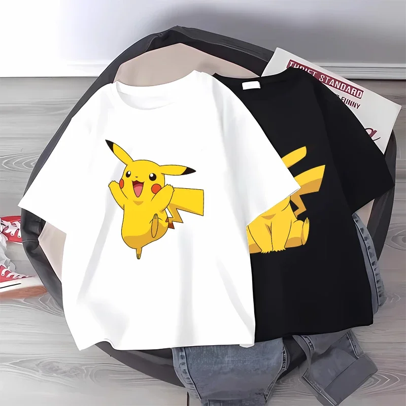 

Pokemon Child Cotton T-shirt Cartoon Pikachu Print Short Sleeve Tees Boys Summer Casual Tops Anime Pullover Kids Birthday Gifts