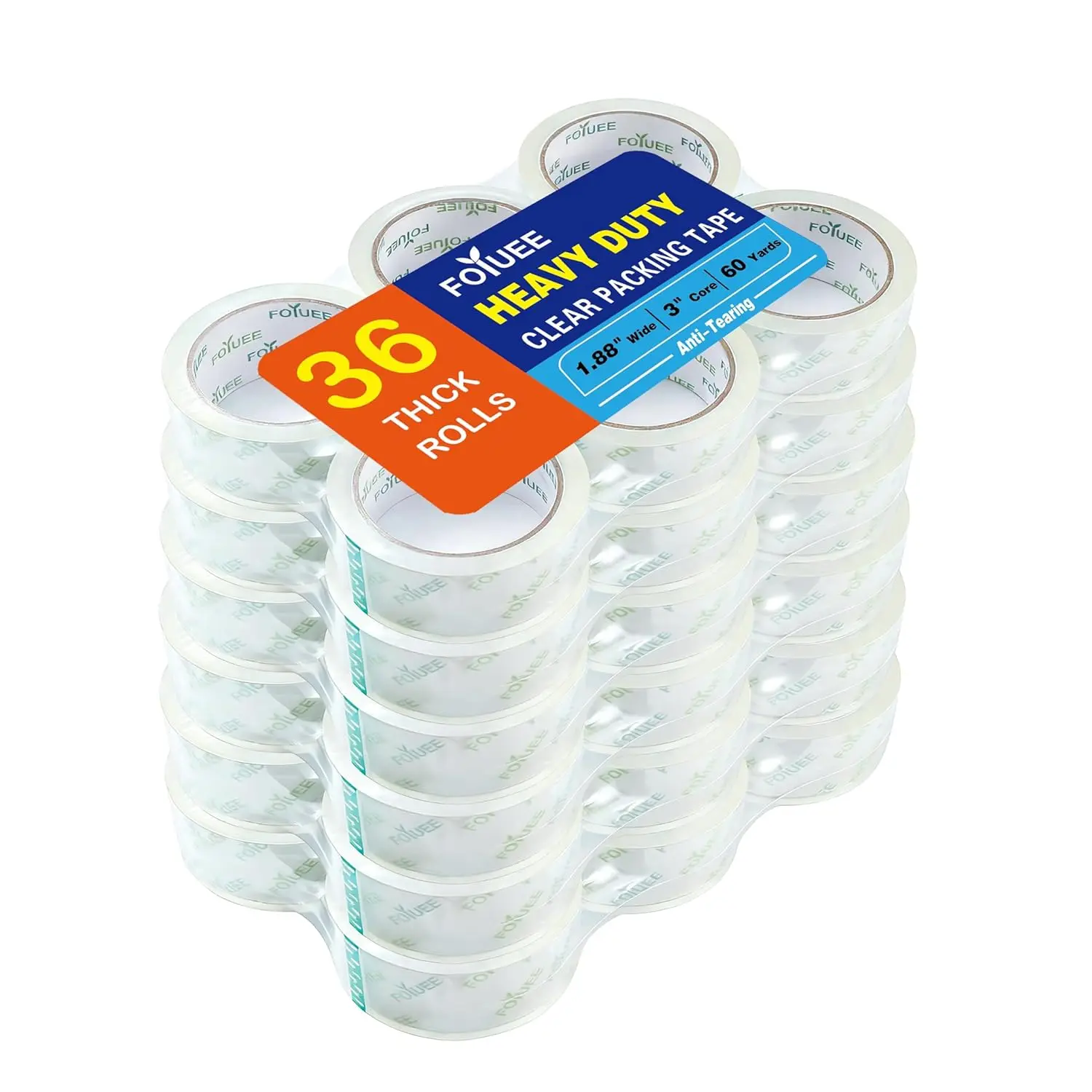 

Strong Adhesive Packaging Tape(36 Rolls) for Shipping, Moving and Storage. Clear Packing Tape, Water Base, Cry l Clear,