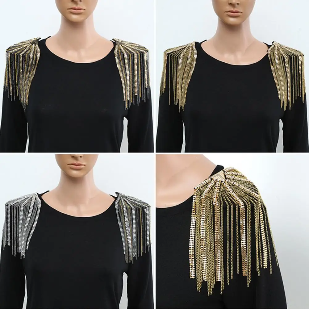 Attractive Shoulder Board Luxury Shoulder Tassels Epaulet Minimalist Men Ladies Shoulder Epaulette Brooch  Scarf Hat Decoration