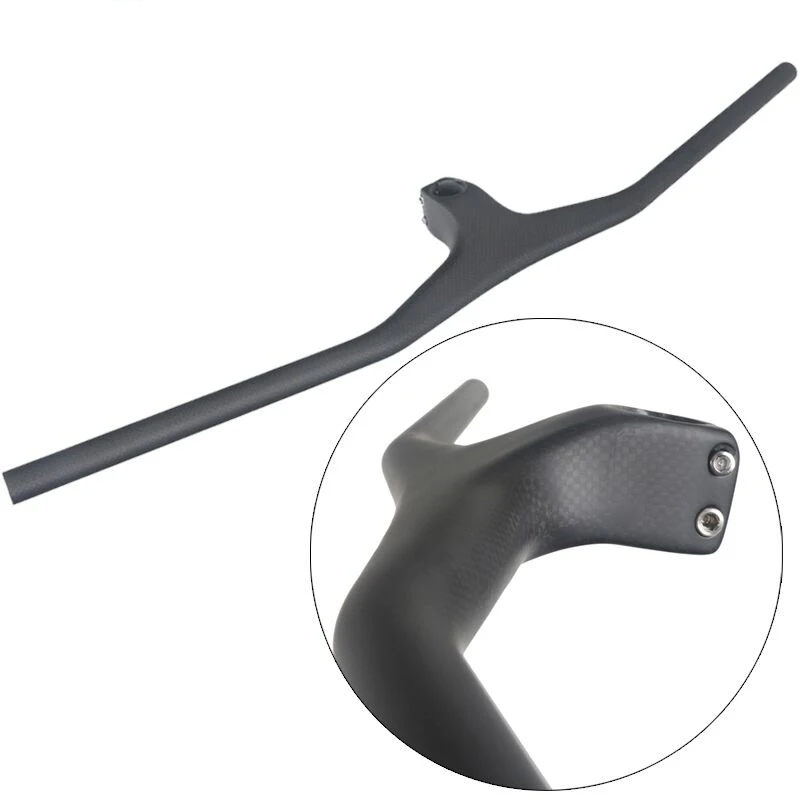 Guidon et tige de vélo en fibre de carbone 3K, brillant et mat Guidon et tige de vélo en fibre de carbone 3K, brillant et mat