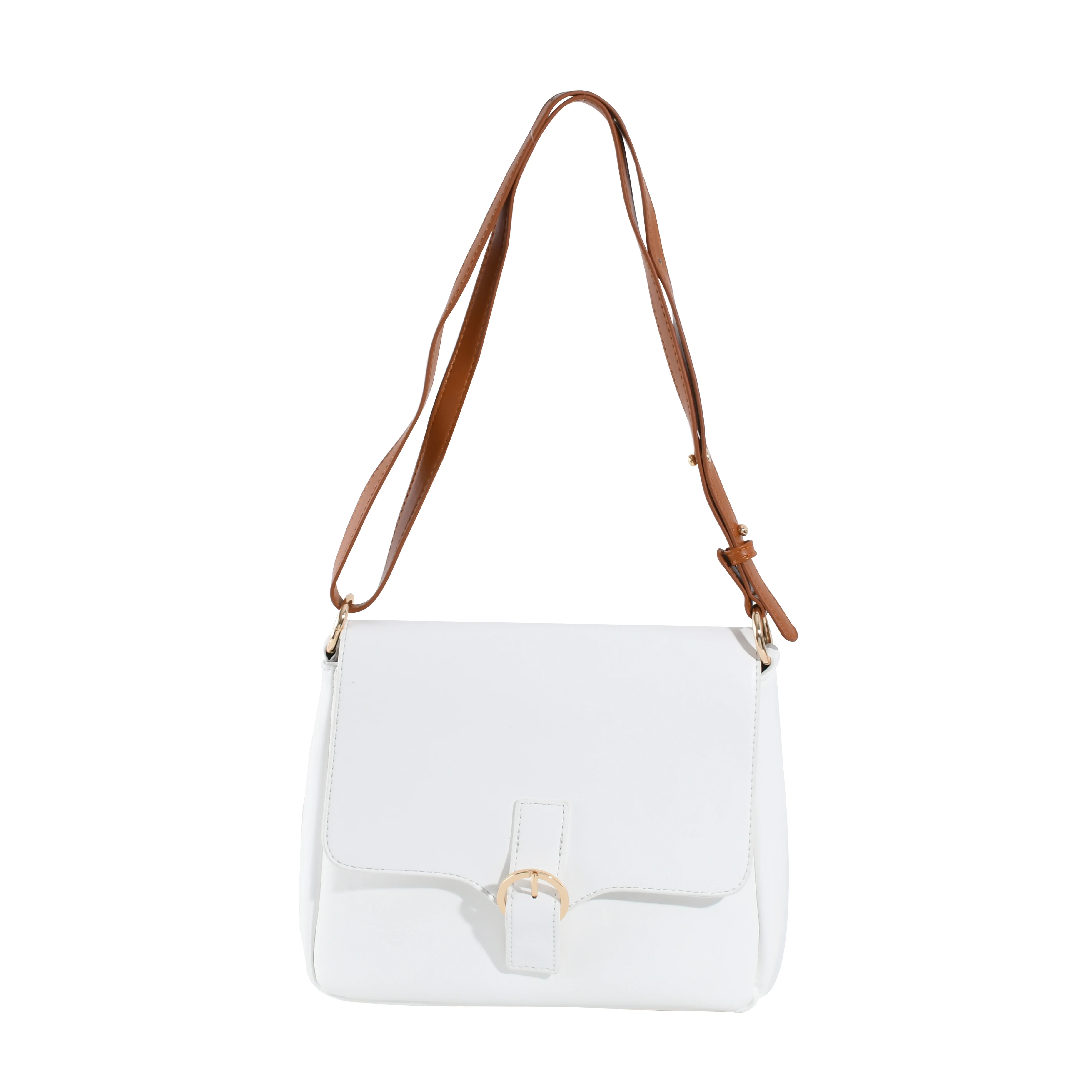 

Plain Cross Body Bag-White 2048