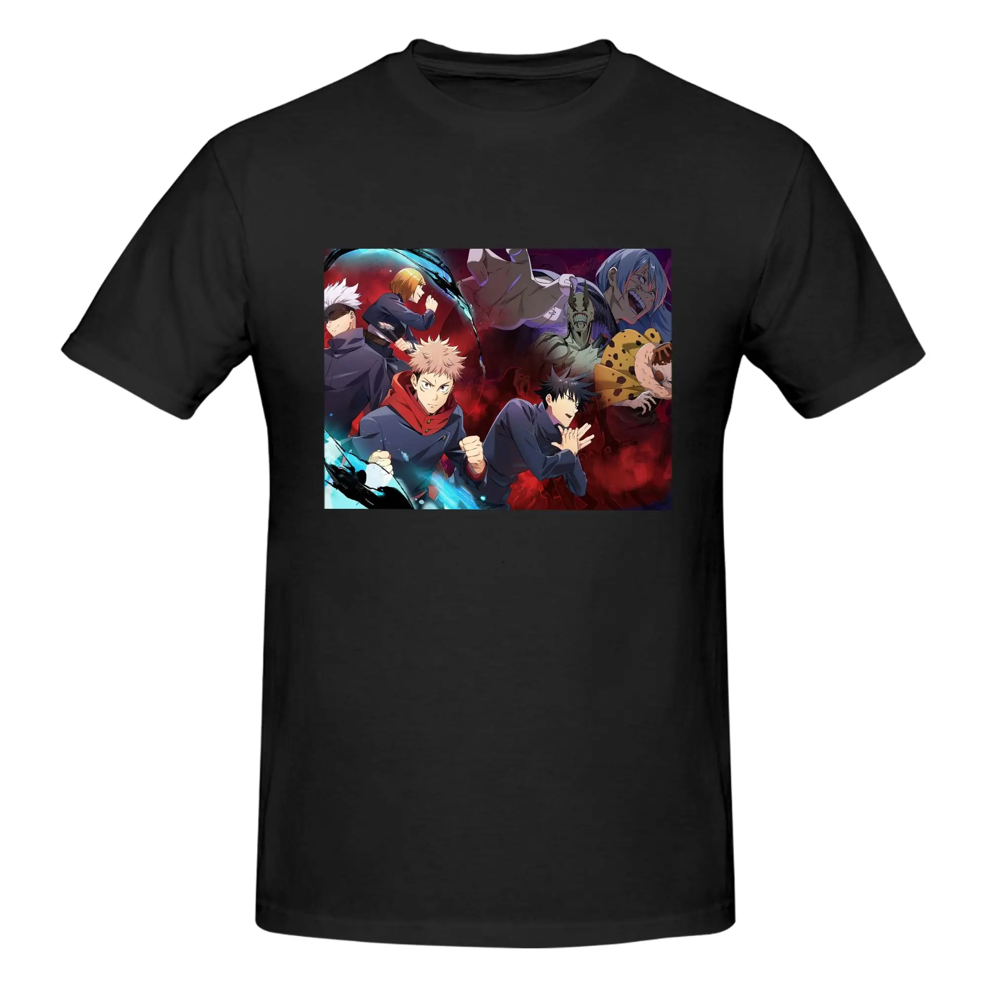 Megumi Besto Friendo Jujutsu Kaisen Sukuna Anime Men T-Shirt Double Sided Oversized T Shirts Men's Cotton Tees Short Summer Male