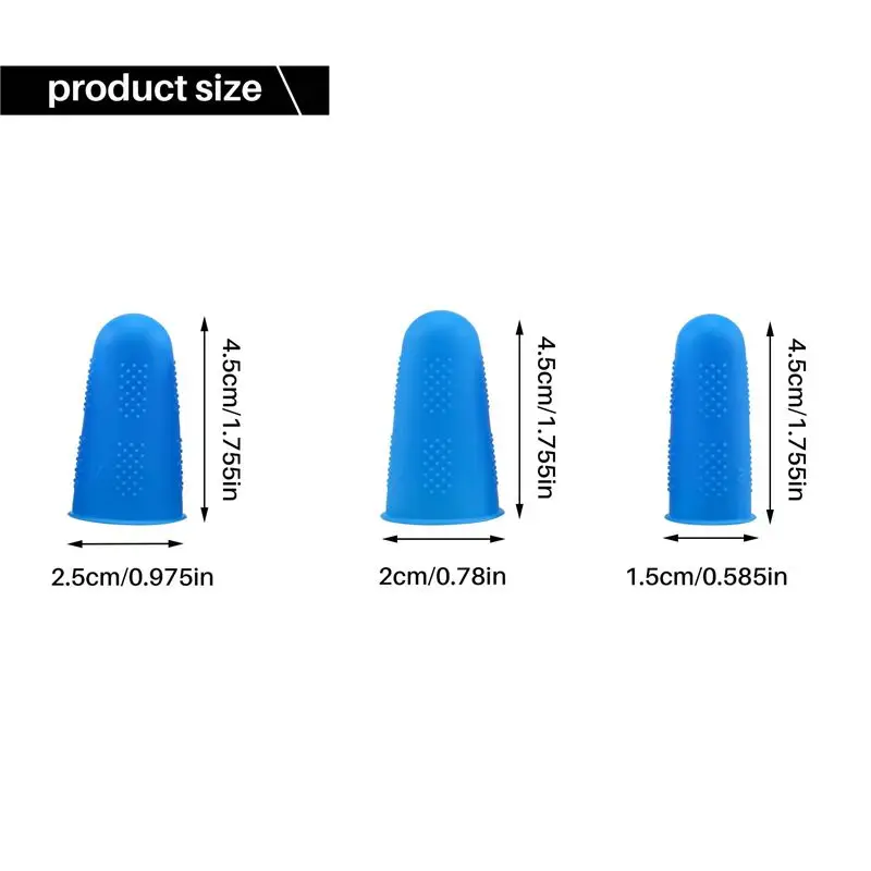 YLS-12 Pieces Finger Cots Silicone Finger Protection Covers Caps Fingertip Protectors Heat Resistant Finger Sleeves 3 Sizes