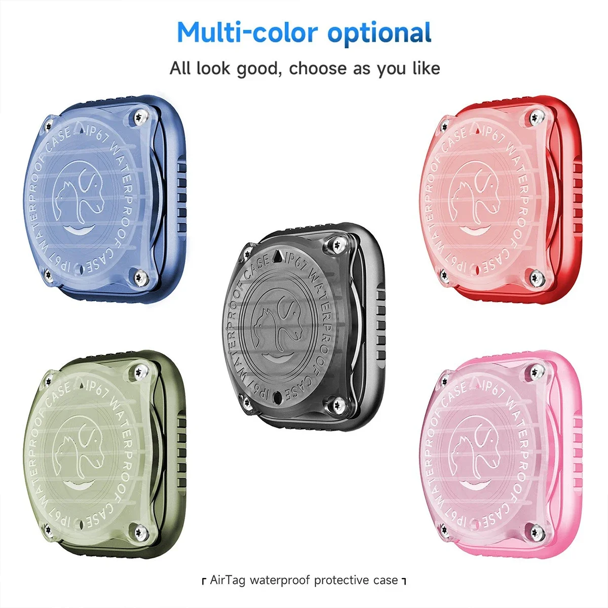 Hülle für Apple Air Tag, Anti-Verlust-Hundehalsbandhalter, leichte, tragbare Haustier-Tracker-Abdeckung für AirTag-Schutzhülle, Zubehör