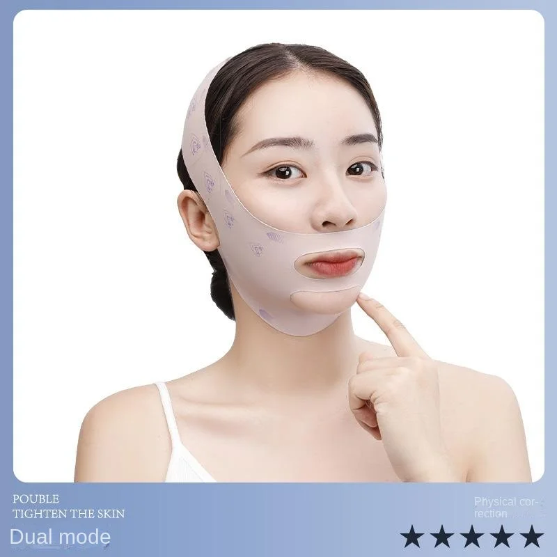 Correa de elevación moldeadora de cara en forma de V, reductor de doble mentón antiarrugas, soporte para dormir, cómodo, Invisible, reafirmante, belleza juvenil