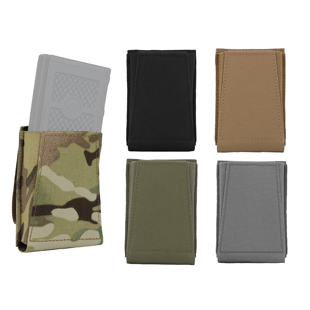 Open Type Single Rifle Mag Pouch AR 5.56 .223 Magazine Holster AK .762 Cartridge carrier for  Equipment Molle Belt Vest