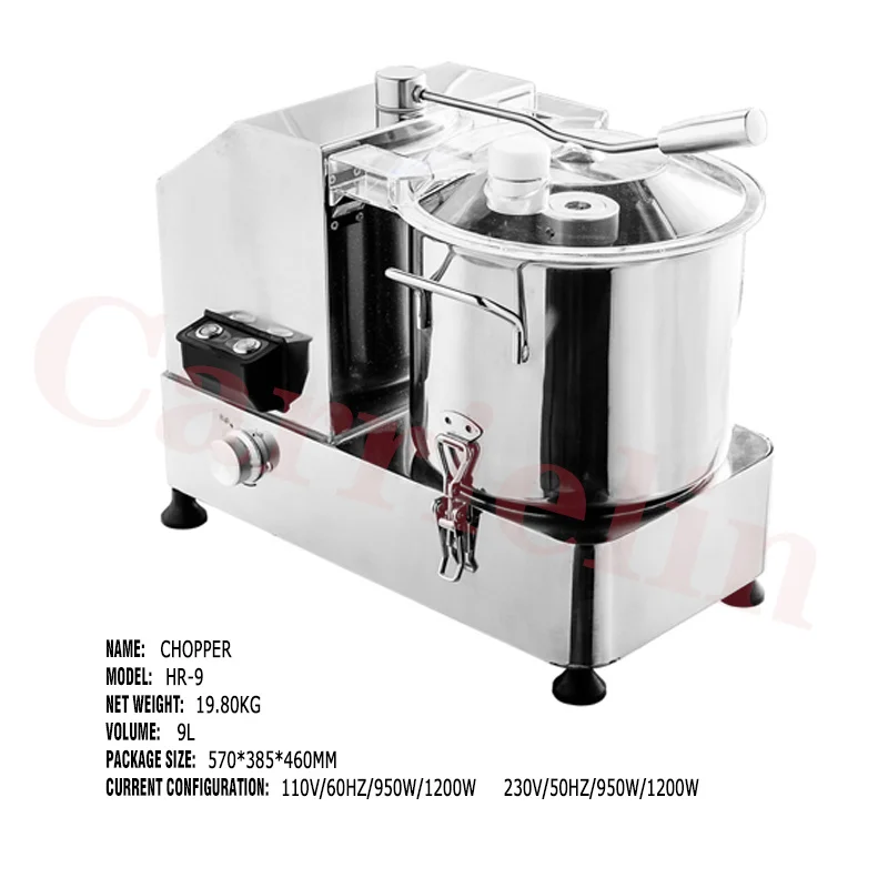 HR-9 handlowa 9L mięso krajarka do warzyw robot kuchenny elektryczna maszyna do cięcia żywności warzywa mięso farsz mikser