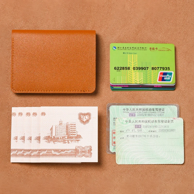 Light And Thin Card Bag Small Wallet Portable Bank Card Driver's License Two In One Ultra Light And Thin Card Bag Wallet