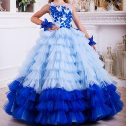 Flower Girl Dresses Child Kid Ceremonial Dress Princess Ball Gown Wedding Evening Party Kleider